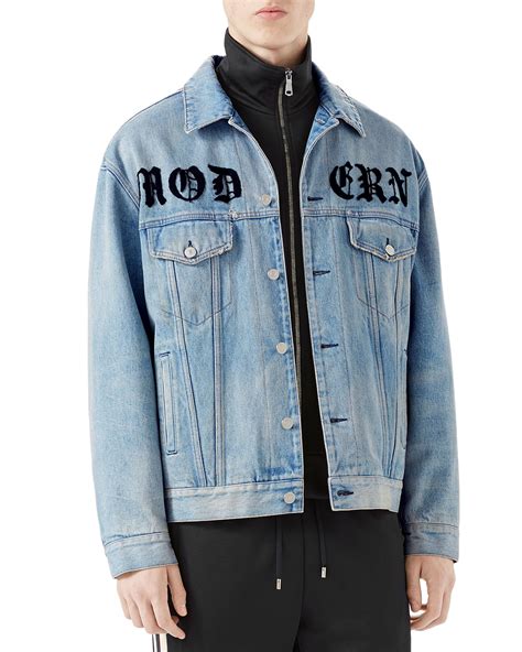 jean jacket gucci|genuine gucci denim jacket.